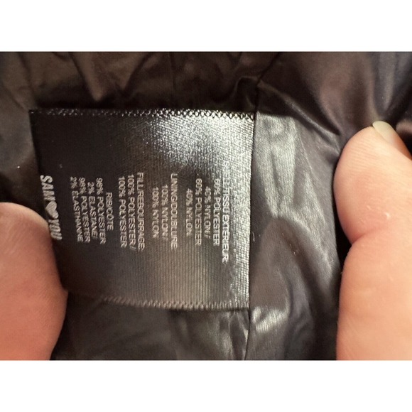 Sam Edelman Hooded Puffer Jacket‎ Sz.-M Cashmere Beige Read - Picture 8 of 11